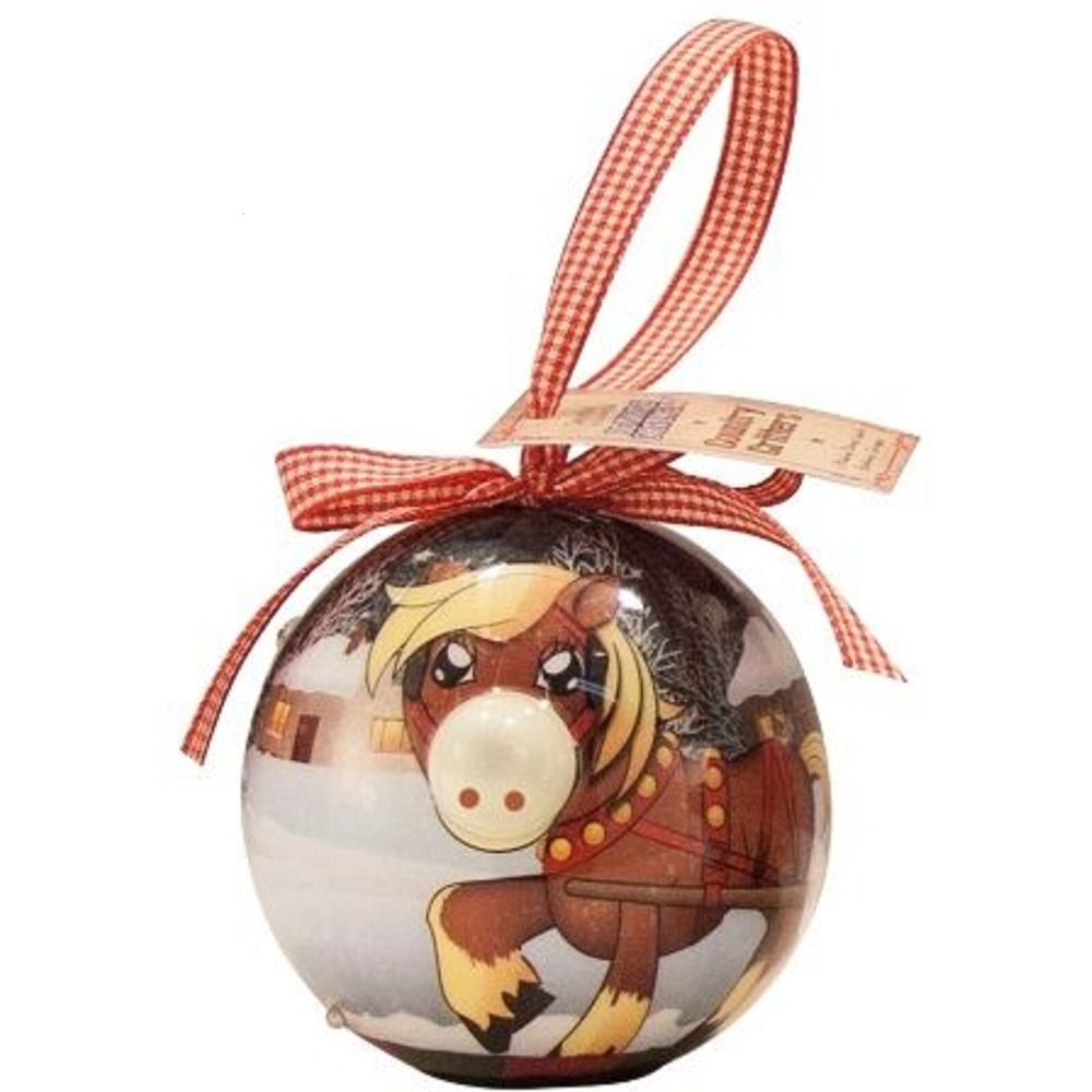 Twinkling Treasures 3D Blinking Christmas Ornament‎ - 3.5" - COUNTRY HORSE
